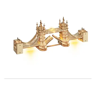 Robotime Rolife DIY 3D Tower Bridge Big Ben Famous Building Wooden Puzzle Game Easy Assembly Toy