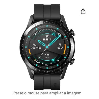 Smartwatch Huawei GT 2 46MM 2019, Bluetooth 5.1, Tela 1,39" Amoled 454x454 HD (Preto)