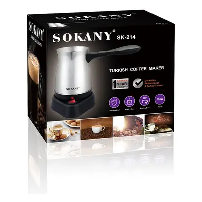 SOKANY214 Turkish coffee pot electric kettle cooking yellow wine hot milk tea stainless steel co