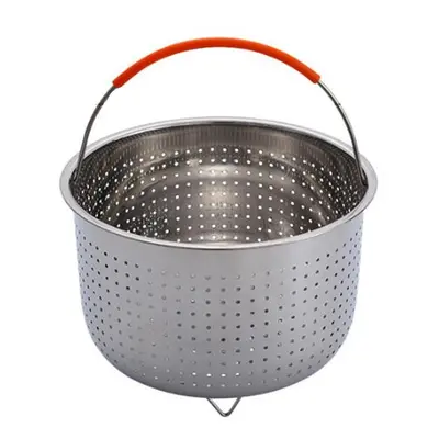 Stainless Steel Steaming Basket Plug-in Silicone Handle Pressure Cooker Steamer Kitchen Cooker A