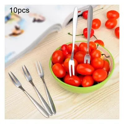 10 PCS Stainless Steel Fruit Fork Creative Environmental Small Fruit Prong