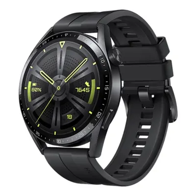 HUAWEI WATCH GT 3 Smart Watch 46mm Black Rubber Wristband, 1.43 inch AMOLED Screen (CN Version)