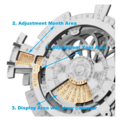 Robotime Creative DIY Perpetual Calendar Wooden Model Building Kits Assembly Toy Gift for Childr