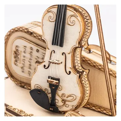 Robotime ROKR Violin Capriccio Model 3D Wooden Puzzle Easy Assembly Kits Musical DIY Gifts for B