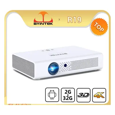 BYINTEK R19 3D 4K 300inch Cinema Full HD 1080P 4K Smart Wifi Android LED DLP lAsEr Home Theater 