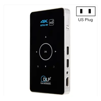 C6 1G+8G Android System Smart DLP HD Mini Projector Portable Home Phone Projector BLACK