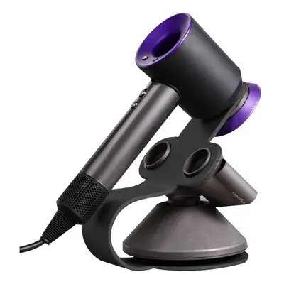 No-punch standing hair dryer holder for Dyson 002 black