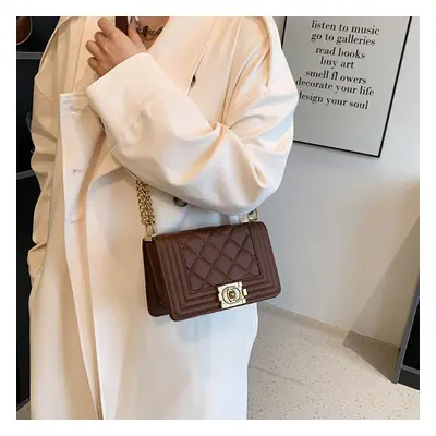 Women Rhombic Chain Shoulder Small Square Bag Handbag