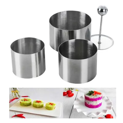 Stainless steel Rice and vegetable roll mold Hotel chef cold Italian dish round molding mold set