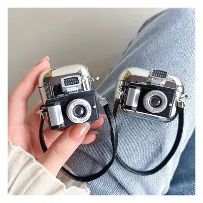 Vintage electroplated imitation camera Airpods case