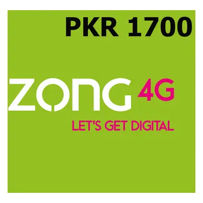 Zong 1700 PKR Mobile Top-up PK