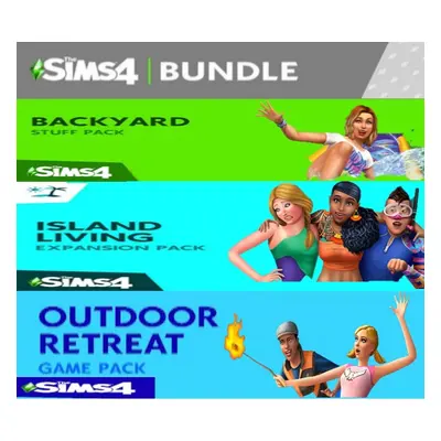 The Sims 4 Outdoor Bundle - Island Living, Outdoor Retreat, and Backyard Stuff DLCs Origin CD Ke