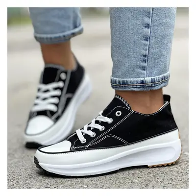 Czarne sportowe buty damskie, trampki McKeylor