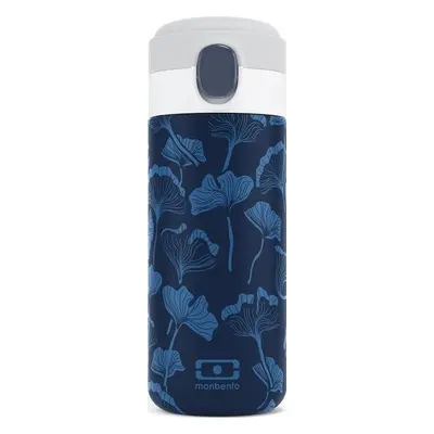 Kubek termiczny Monbento Pop Graphic Blue Ginkgo granatowy