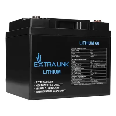 Extralink LiFePO4 60AH | Akumulator | 12.8V, BMS