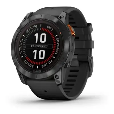 Garmin Fenix 7X Pro Solar czarny z czarnym paskiem