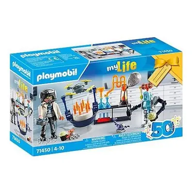 Klocki konstrukcyjne Playmobil City Life 71450 Naukowiec z robotami