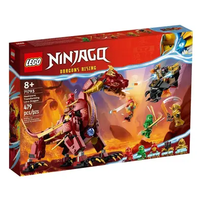 Klocki konstrukcyjne LEGO Ninjago 71793 Lawowy smok zmieniający się w falę ognia