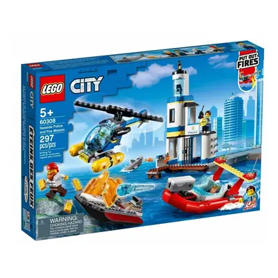 Klocki konstrukcyjne LEGO City 60308 Akcja nadmorskiej policji i strażaków