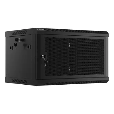 Wisząca Lanberg szafa rack wisząca 19'' 6U 600X450 czarna drzwi perforowane