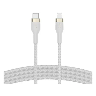 Belkin CAA011bt2MWH BOOST CHARGE™ USB-C do LTG silikonowy w oplocie 2m biały