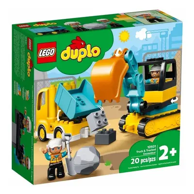 Klocki konstrukcyjne LEGO Duplo 10931 Ciężarówka i Koparka Gąsienicowa