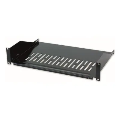 Akcesoria do szaf Intellinet Półka 2U 400mm Rack 19'', punkty mocowania, perforowana, czarna