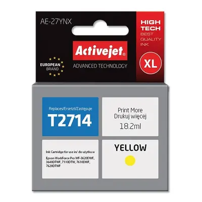 Zamiennik Activejet AE-27YNX (zamiennik Epson 27XL T2714; Supreme; ml; żółty)