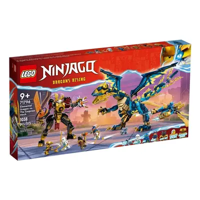 Klocki konstrukcyjne LEGO Ninjago 71796 Smok żywiołu kontra mech cesarzowej