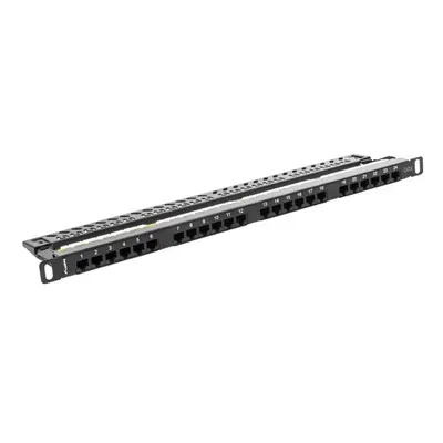 Patch panel Lanberg Patch Panel port 0.5U 19'' kat.6 UTP czarny