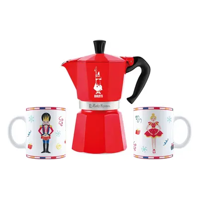 Kawiarka Bialetti Nutcracker Moka Express 6tz z Dwoma Kubkami