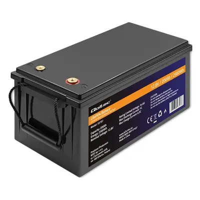 Qoltec Akumulator LiFePO4 Litowo-Żelazowo-Fosforanowy | 12.8V | 200Ah | 2560Wh | BMS