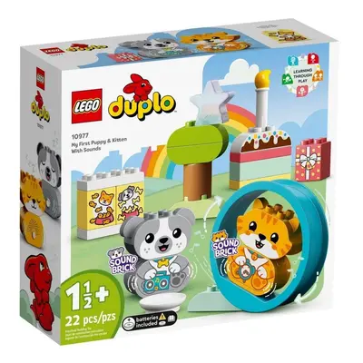 Klocki konstrukcyjne LEGO Duplo 10977 Mój Pierwszy Szczeniak i Kotek z Odgłosami