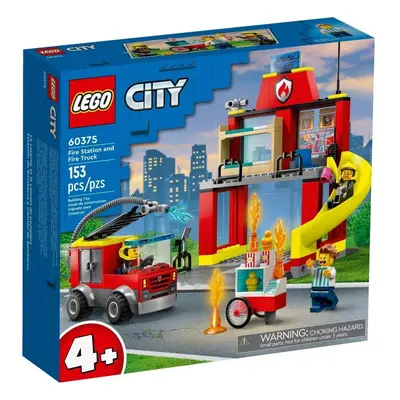 Klocki konstrukcyjne LEGO City Remiza strażacka i wóz strażacki