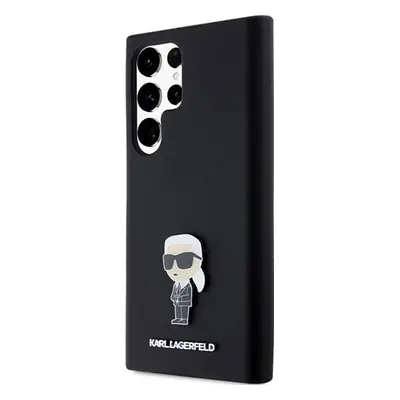 Karl Lagerfeld Silicone Ikonik Metal Pin - Etui Samsung Galaxy S24 Ultra (czarny)