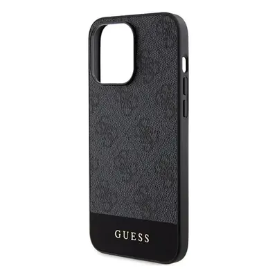 Guess 4G Bottom Stripe Metal Logo Collection - Etui iPhone Pro Max (szary)