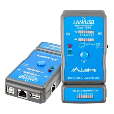 Lanberg tester przewodów LAN RJ45, RJ11, USB