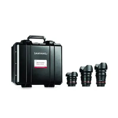 Stałoogniskowy Samyang VDSLR Kit (8mm, 16mm, 35mm) Sony