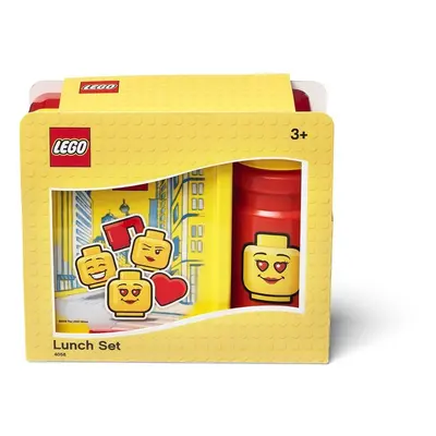 Zestaw śniadaniowy Lego Lunch Set Iconic Girl Bright Red