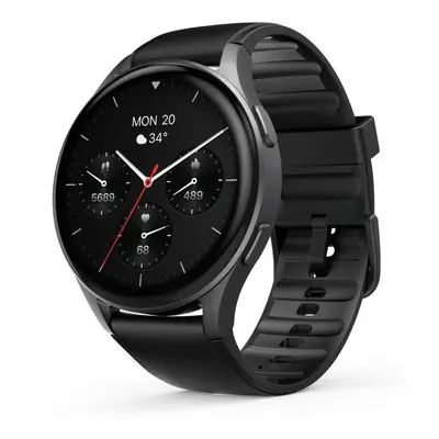 Hama Smartwatch czarna koperta, czarny pasek silikonowy