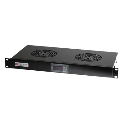 Akcesoria do szaf Techly Panel chłodzący 2x23W Rack 19'' 1U, z termostatem LED