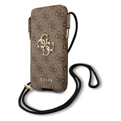 Guess 4G Big Metal Logo Pouch - Torebka na telefon max 6.7'' (brązowy)