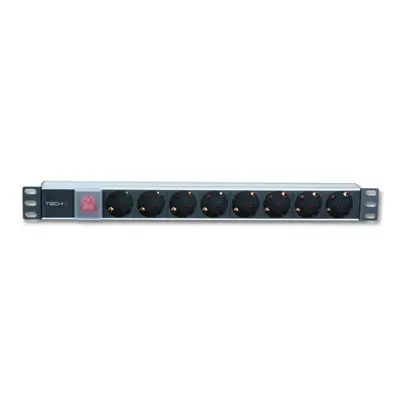 Techly Listwa zasilająca gniazd 3m 250V/16A do szaf Rack 19'' 1U