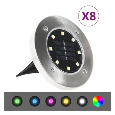 Solarne lampy gruntowe LED, szt., kolory RGB