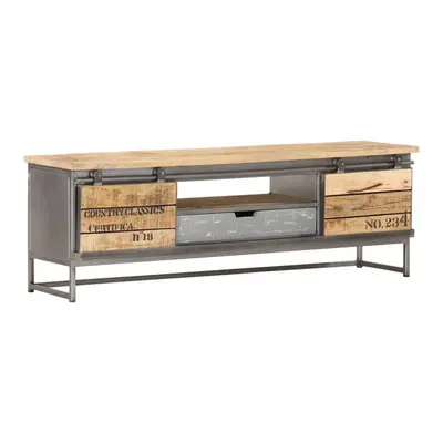 Szafka pod TV, 120x30x40 cm, lite drewno mango
