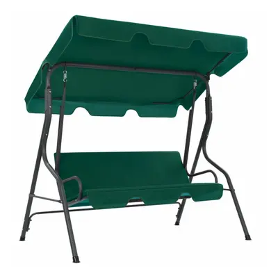 Huśtawka ogrodowa, zielona, 170 x 110 x 153 cm, tkanina