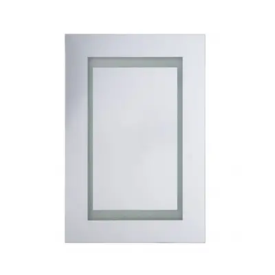 Szafka łazienkowa wisząca z lustrem LED 40 x 60 cm biała MALASPINA