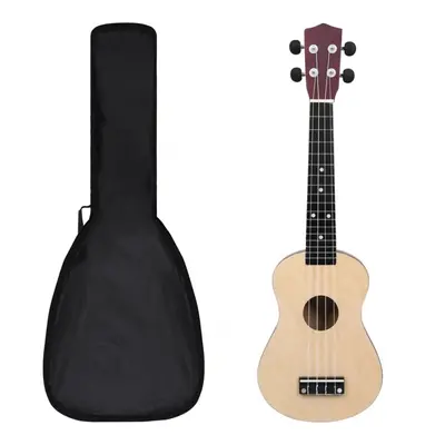 Ukulele sopranowe z pokrowcem, dla dzieci, jasne drewno, 23"