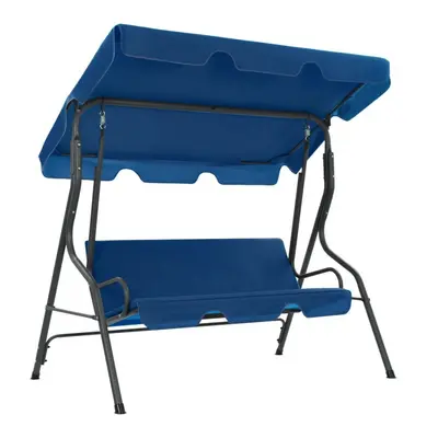 Huśtawka ogrodowa, granatowa, 170 x 110 x 153 cm, tkanina