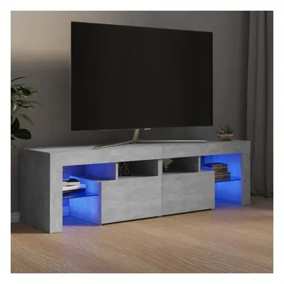 Szafka pod tv z oświetleniem led, szarość betonu, 140x35x40 cm